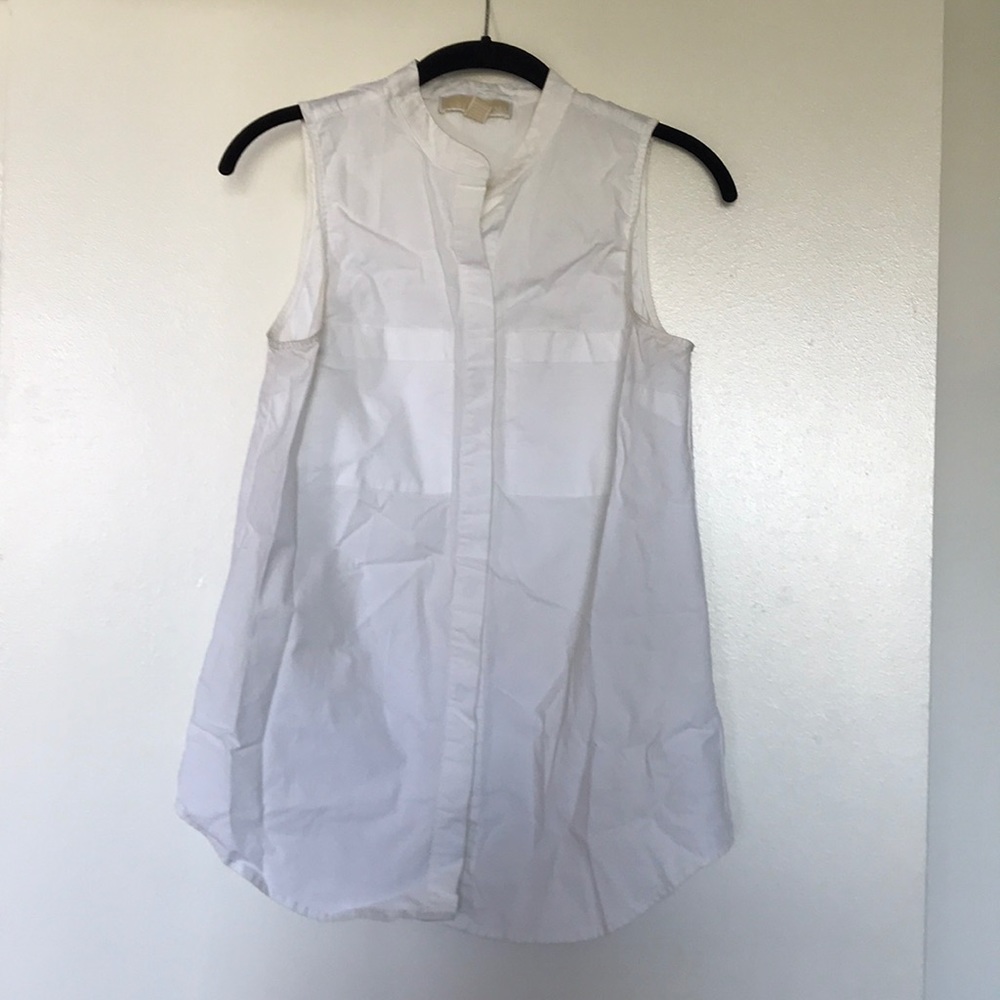 Michael Kors White Sleeveless Shirt